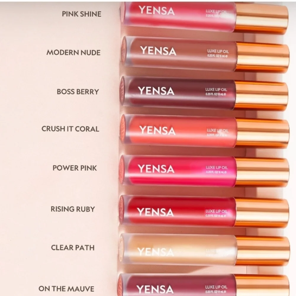 Yensa Luxe Lip Oil: Pink Shine, .20oz (Full Size), NIB